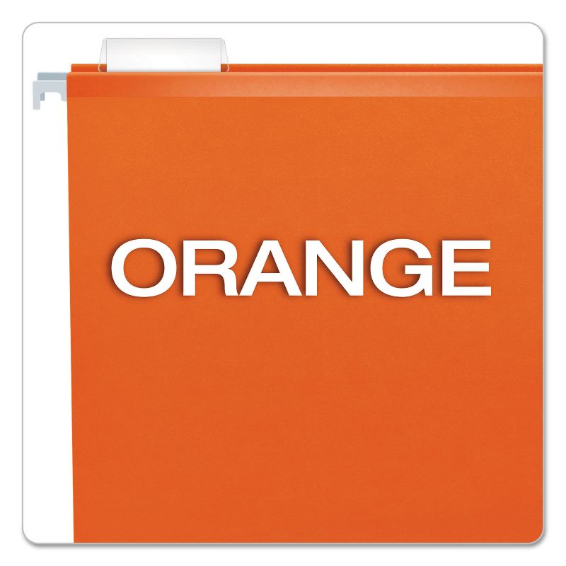 Pendaflex Reinforced Hanging Folders 1/5 Tab Letter Orange 25/Box 415215ORA, 3 of 9