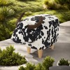 TiramisuBest Modern Cow-Shaped Animal Ottoman,Black & White Accent Stool for Living Room, Bedroom, Balcony, Garden, or Porch - 3 of 4