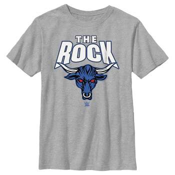 Men's Wwe The Rock Bull Logo T-shirt : Target