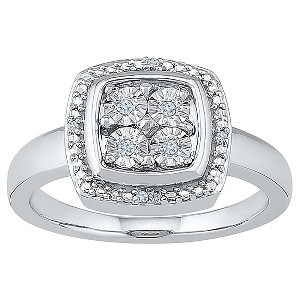 Diamond Accent Round White Diamond Fashion Ring in Sterling Silver (I-J,I2-I3) (Size 6.00), Women