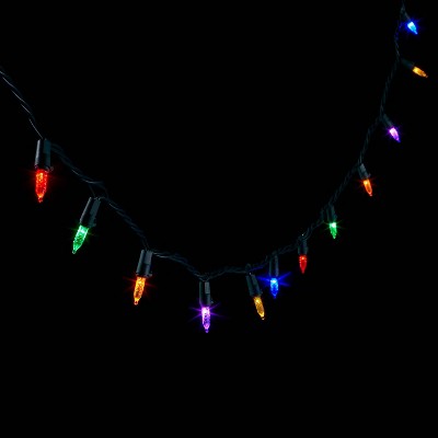 60ct LED Faceted Mini Christmas String Lights with Green Wire - Wondershop™