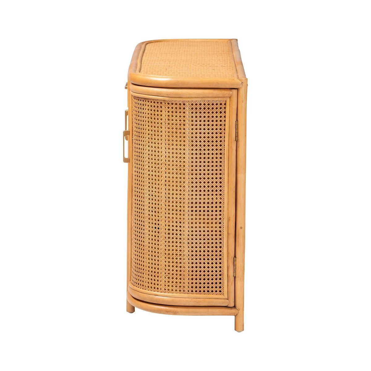 bali & pari Mckenna Natural Rattan Sideboard Light Honey/Gold - thumbnail 7