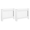 vidaXL Radiator Covers 2 pcs White MDF 44.1" - 2 of 4
