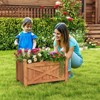 Tangkula Wooden Raised Garden Bed Elevated Outdoor Planter Box w/ Drainage Holes for Patio - 3 of 4