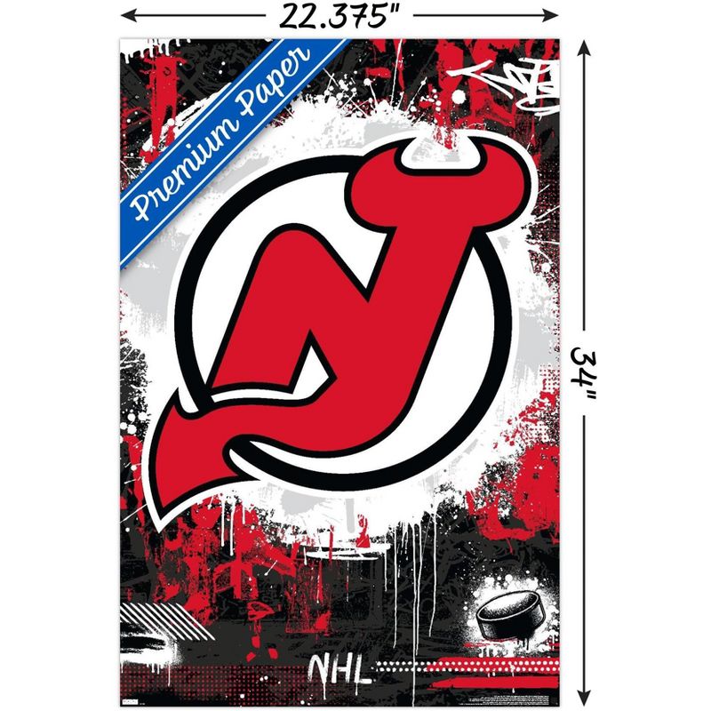 Trends International NHL New Jersey Devils - Maximalist Logo 23 Unframed Wall Poster Prints, 3 of 7