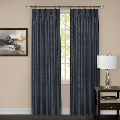 Kate Aurora 2 Pack Windsor Pinch Pleat/Rod Pocket/Back Tab Quatrefoil Window Curtain Panels