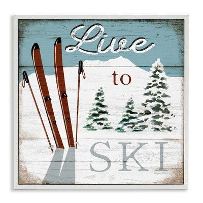 Stupell Industries Live To Ski Rustic Snow Sports, 17" x 17"