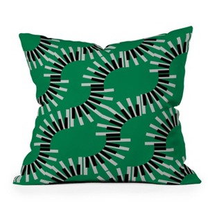 16"x16" Gabriela Fuente Piano Square Throw Pillow Black/White - Deny Designs: Abstract Geometric Design, Indoor Polyester Cushion - 1 of 4