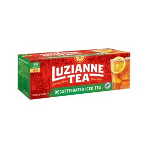Luzianne Decaffeinated Iced Tea Bags, Family Size, 24 Count Box (Pack of 1) – Smooth, Refreshing Decaf Black Tea Specially Blended for Iced Tea - 1 of 4