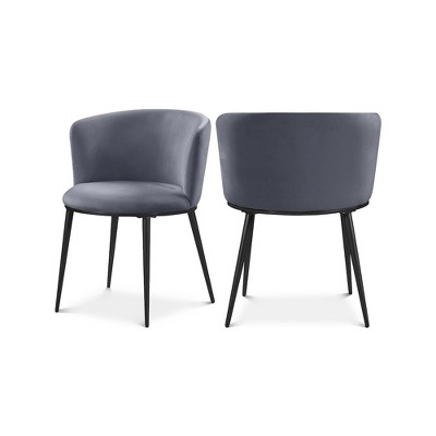 Meridian Furniture,Skylar Velvet Dining Chair, Set of 2
