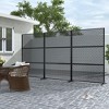SpassWay 72"H 47"W Outdoor Metal Garden Trellis Privacy Screen Lattice Panel Indoor Room Divider - 4 of 4