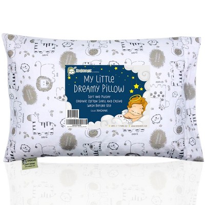 KeaBabies Toddler Pillow with Pillowcase, 13X18 Soft Natural Cotton Toddler Pillows for Sleeping, Kids Pillow