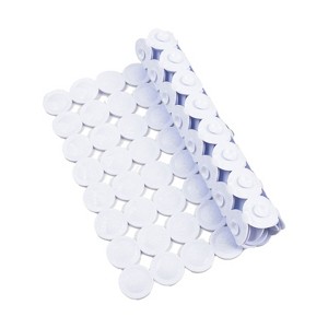 Cameo Non-Slip Bathtub mat, Modern Glaze Design, 27" x 15" Shower Mat with Suction Cups and Water Drain Holes, BPA, LaTeX, Phthalate Free (White) - 1 of 4