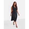 Rebdolls Women's Collette Button Down A Line Midi Dress - 2 of 4