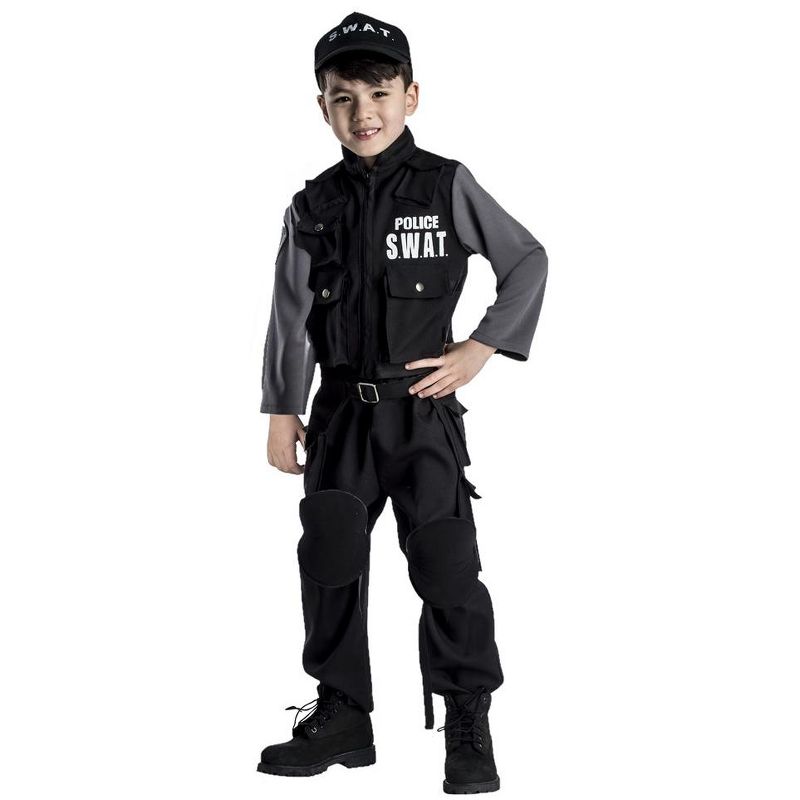 Dress Up America SWAT Police Costume for Kids, 1 of 3