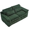 Sapphtopaz 74" Corduroy Couches for Living Room 2-Seater Sofa with Removable Backrests & Cushions Sofa Bed with 2 Pillows Couch for Small Spaces - 2 of 4