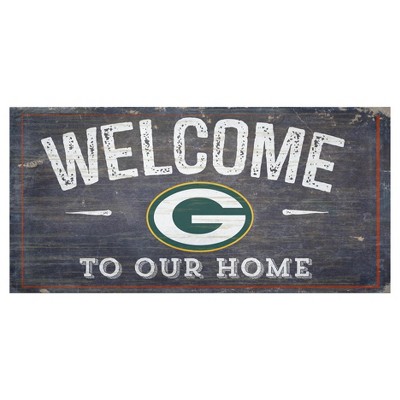NFL Fan Creations 6 x 12 in. Welcome Distressed Sign
