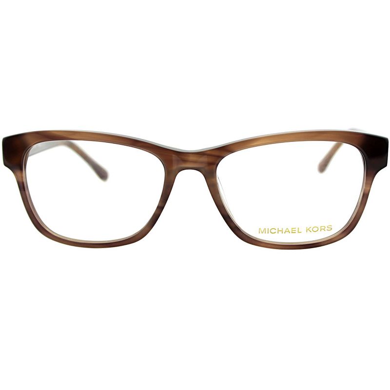 Michael Kors  226 Unisex Rectangle Eyeglasses Brown Horn 53mm, 2 of 4