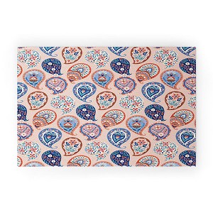 Pimlada Phuapradit Floral Paisley Half Drop Looped Vinyl Welcome Mat - Society6 - 1 of 4