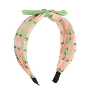 Unique Bargains Girl's Elegant Strawberry Headbands 6.30"x4.72"x2.05" Green Pink 1 Pc - 1 of 3