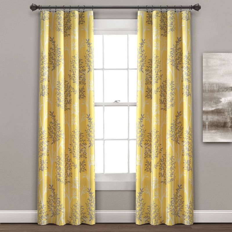 Linear Tree Insulated Blackout Window Curtain Panels - Lush Décor, 1 of 8
