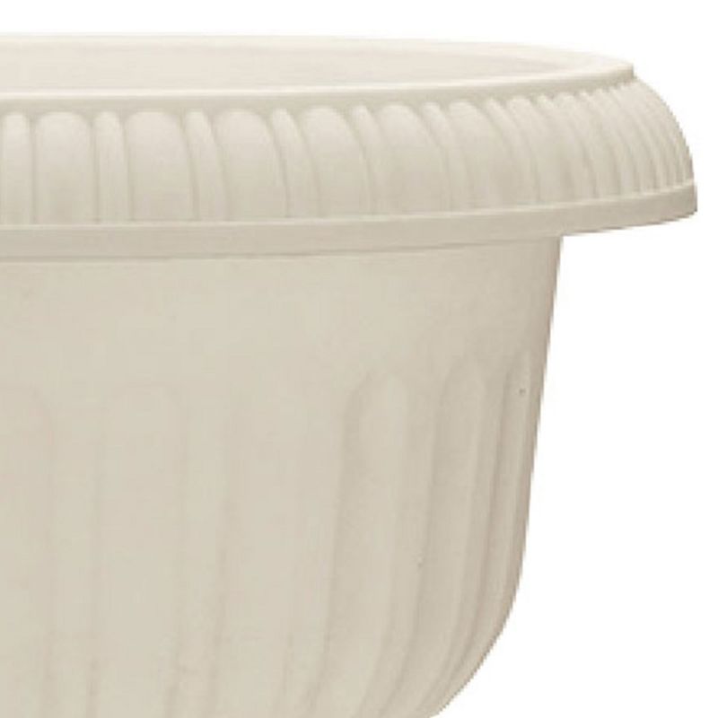 Southern Patio Dynamic Outdoor 18" Resin Grecian Urn Planter Pot, White, 4 of 7
