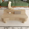 PAGED Lift Top Coffee Table with Fluted Panel Hidden Storage, Wooden Center Table with Curved Safety Corners for Living Room, Office - 2 of 4