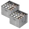 Set of 2 Shoe Storage Organizers - 16-Pair Capacity Each, Clear PVC Lid & Reinforced Handles, Foldable Fabric Bins for Closet - 2 of 4