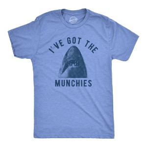 Mens Ive Got The Munchies T Shirt Funny Shark Bite Attack Eating Joke Tee For Guys - Crazy Dog Men's T Shirt - 1 of 4