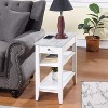 HomeStock Belmont Chairside End Table with Drawer and Open Shelves, Stylish Transitional Accent Side Table for Storage and Display at Home - 3 of 4