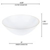 Smarty Had A Party 6 oz. White with Gold Rim Organic Round Disposable Plastic Dessert Bowls (120 Bowls) - image 3 of 4