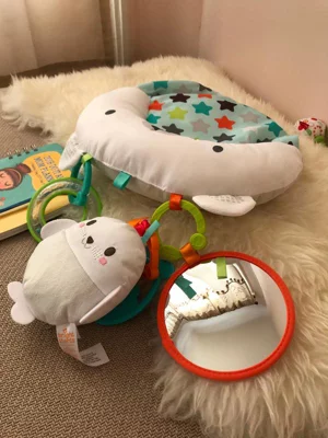 user image by LaLa MAMI, Bright Starts Tummy Time Prop &#38; Play Mat