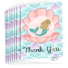 Big Dot of Happiness Let's Be Mermaids - Baby Shower or Birthday Party Thank You Cards (8 count) - 2 of 4