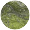 Olive Green And Lime Green Abstract Washable Indoor Outdoor Area Rug - 4 of 4