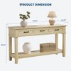 54" Entryway Table, Console Table with 3 Storage Drawers, 3-Tiered Country-Style Wooden Sofa Table, Hallway Tables for Entryway, Living Room - 2 of 4