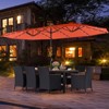 Tangkula Set Of 11 Patio Dining Set w/ 15ft Double-Sided Patio Umbrella (Base Included) - 4 of 4