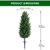 Acekool Set of Artificial Topiary Ball Trees with Metal Ground Spikes, UV Resistant Cedar/Eucalyptus for Garden Patio Indoor Outdoor, Easy Install - 3 of 4