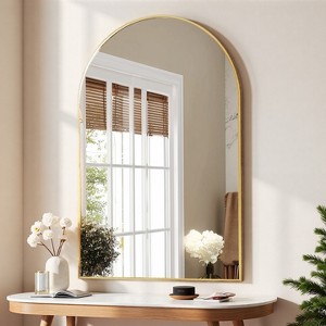 FONTOI Arched Wall Mirror with Metal Frame Arched Design for Bedroom Entryway Hallway Living Room Bathroom and Modern Spaces - 1 of 4