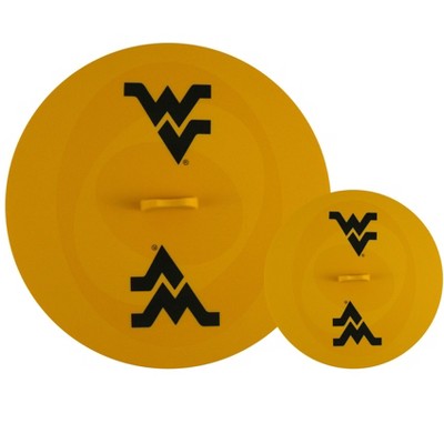 FanPans Team Logo Silicone Lid Set 2-Pack - NCAA West Virginia Mountaineers