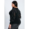 Avenue Women's Plus Size Frill Sleeve Sweater - image 4 of 4