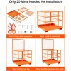 45 in x 43 in Forklift Safety Cage, 1800 LBS Forklift Man Basket with 4 Wheels, Steel Collapsible Lift Cage Platform Aerial Work Platform - 3 of 4