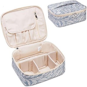 Narwey Travel Makeup Bag Large Cosmetic Bag Makeup Case Organizer for Women - 1 of 3