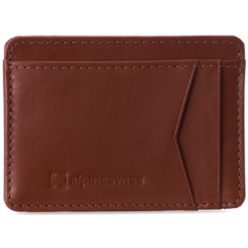 Alpine Swiss Harper Mens RFID Money Clip Wallet Minimalist Slim ID Card  Holder Front Pocket Wallet Leather
