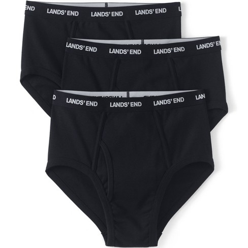 Lands' End Men's Big Knit Briefs 3 Pack - 2x Big - Black : Target