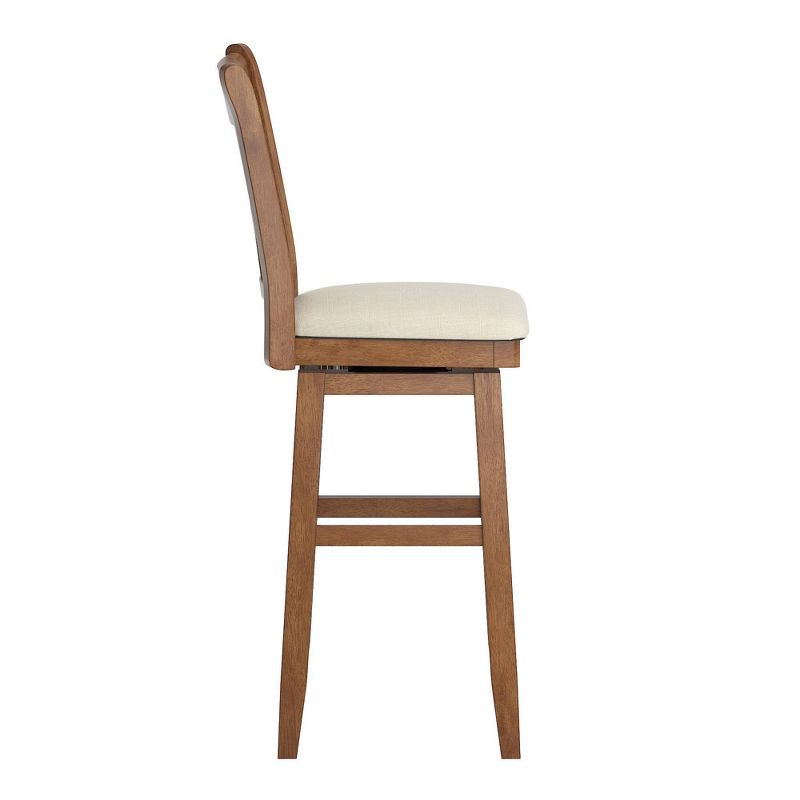 29" South Hill Double X Back Wood Swivel Height Barstool - Inspire Q, 4 of 12