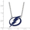 Black Bow Jewelry Sterling Silver Tampa Bay Lightning NHL Necklace 18 Inch - 2 of 4