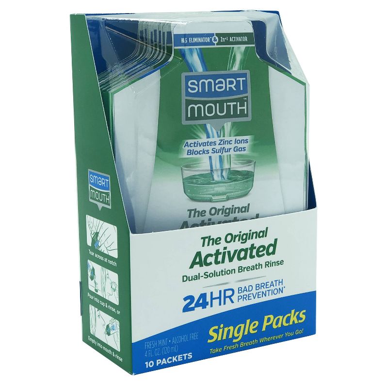 SmartMouth Original Activated Dual Solution Breath Rinse - Trial Size - 4 fl oz/10ct, 4 of 5