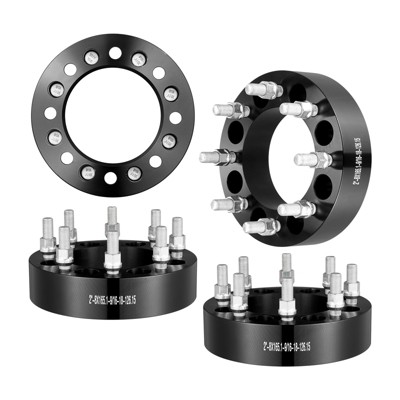 VEVOR Wheel Spacers, 2" 8"x6.5" Wheel Adapters,8 Lug Forged Spacer,126 mm Bore Hubcentric 9/16"-18 Studs Spacers,Fit for Dodge Ram 2500,Ram 3500 Black