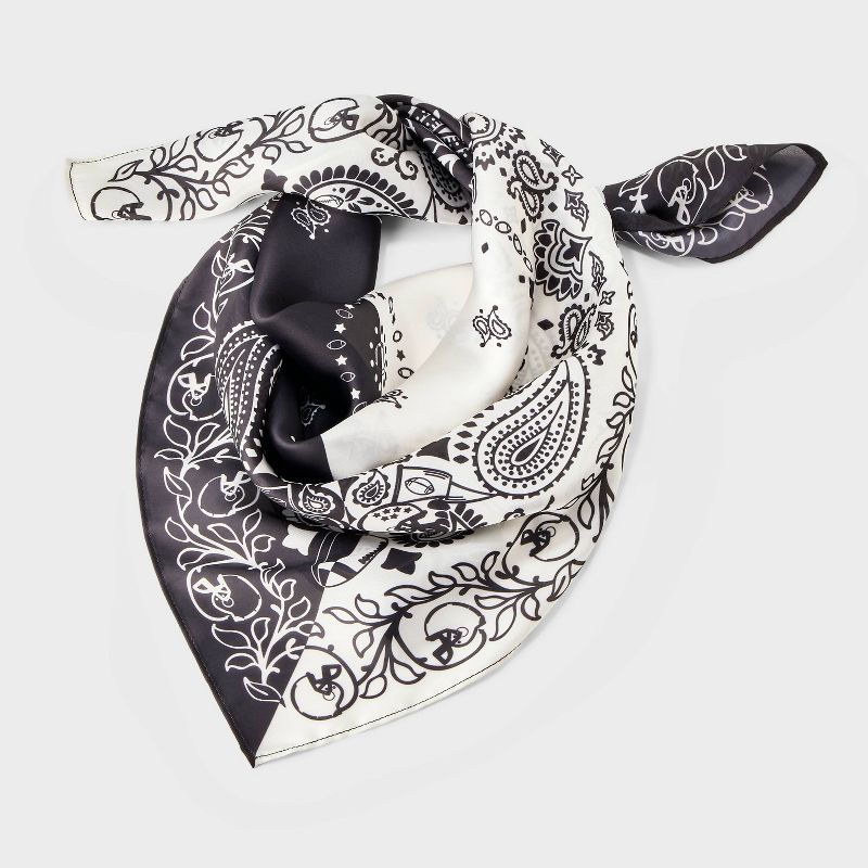 Game Day Two Tone Bandana Scarf - Wild Fable™ Black