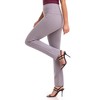 Rekucci Women's Secret Figure Pull On Knit Slim Straight Leg Pant with Wide Waist - 2 of 4